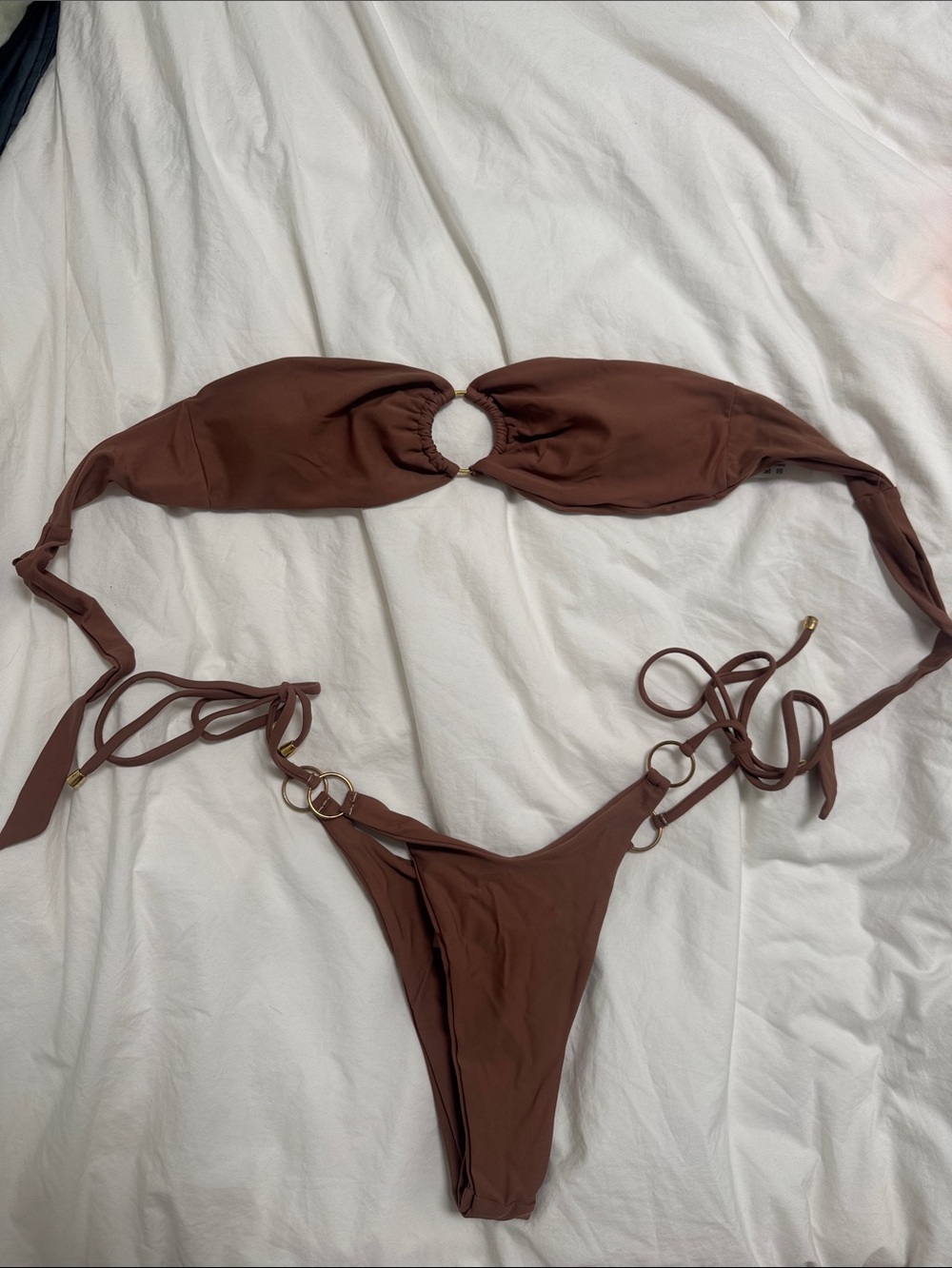 Brown Ring-Accent Women's Bikini Set